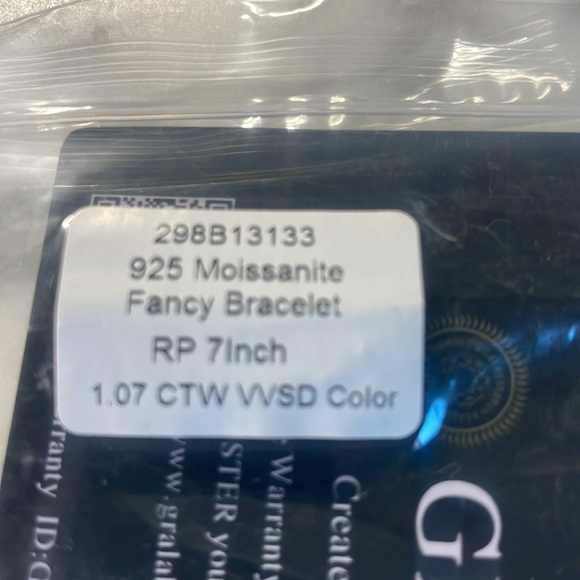 Moissanite 925 sterling silver 7 inch bracelet - Picture 7 of 10